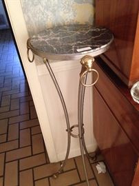 Marble top plant stand