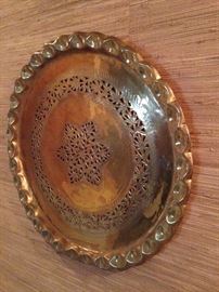 Large brass tray