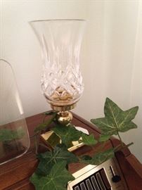 One of two Waterford candle holders