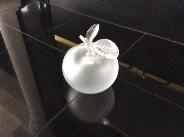 Lalique glass apple