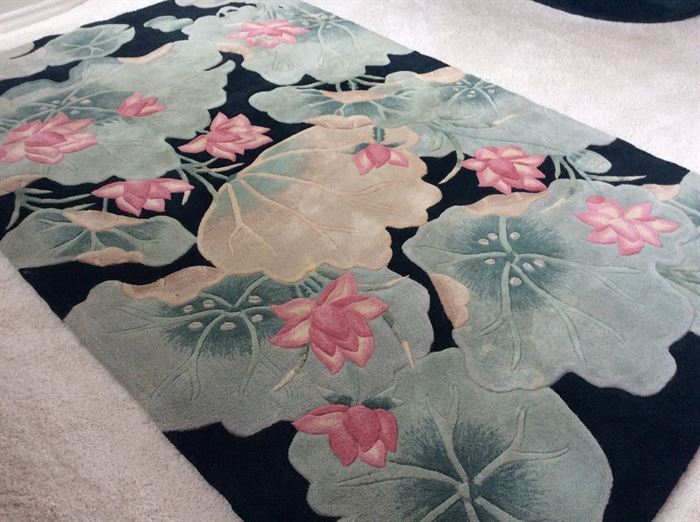 Chinese " Water Lily " area rug