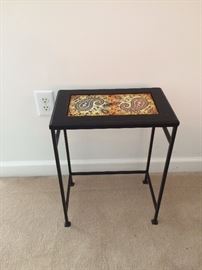 Black and tile small table