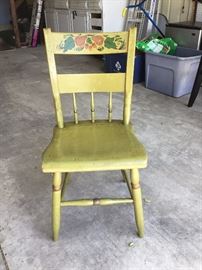 Painted wood chair