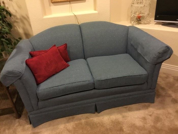 Loveseat and pillows