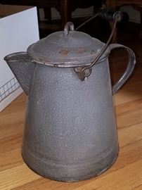 Vintage enamel kettle