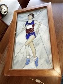 Stained glass framed runner