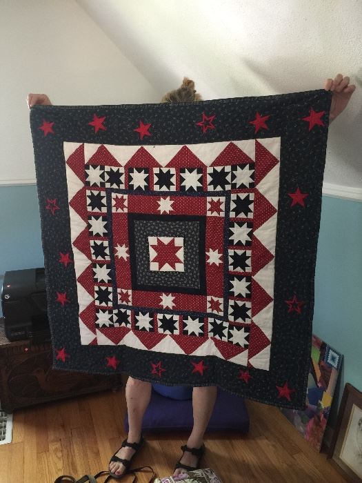 Handmade quilt throw
