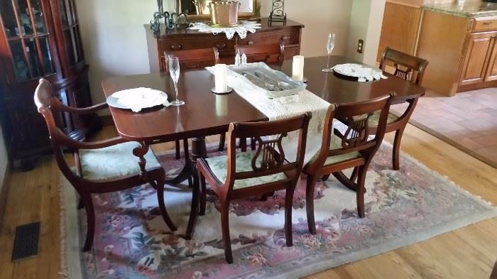 Dining Table w/ Lyre-back Chairs