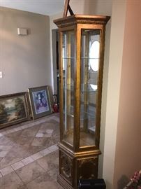 LIGHTED SLIM CURIO CABINET