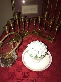 BRASS CANDLE HOLDERS