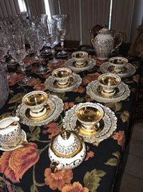 BEAUTIFUL 24K GOLD PLATED TEASET
