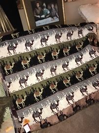 CAMEL JACQUARD THROW