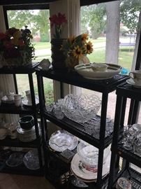 PUNCH BOWL, PLATTERS, BOWLS, GLASSWARE