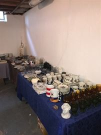 VINTAGE GLASSWARE AND CHINA