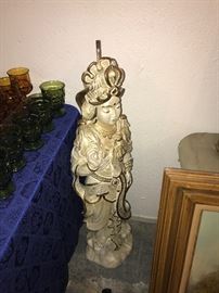 ANTIQUE LAMP STATUE