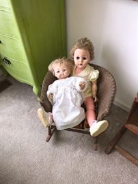 HUGE COLLECTION OF ANTIQUE AND VINTAGE DOLLS