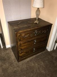 ANTIQUE THREE DRAWER DRESSER