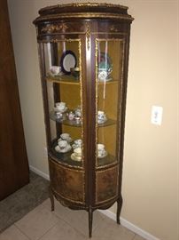 ANTIQUE ORNATE HALF MOON CURIO