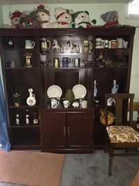 CHERRY WOOD BOOKSHELF ENTERTAINMENT CENTER