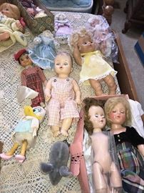 HUGE COLLECTION OF ANTIQUE AND VINTAGE DOLLS