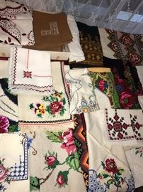 UKRAINIAN HAND-MADE NEEDLEWORK LINENS TOWELS, NAPKINS, RUNNERS, PILLOW CASES, CLOTHING AND MORE