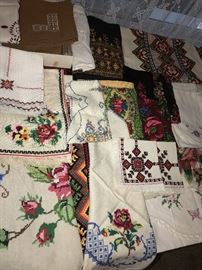 UKRAINIAN HAND-MADE NEEDLEWORK LINENS TOWELS, NAPKINS, RUNNERS, PILLOW CASES, CLOTHING AND MORE