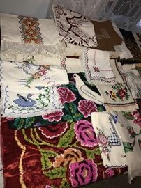 UKRAINIAN HAND-MADE NEEDLEWORK LINENS TOWELS, NAPKINS, RUNNERS, PILLOW CASES, CLOTHING AND MORE