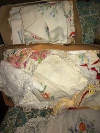 LARGE COLLECTION OF VINTAGE HANDMADE DOILIES