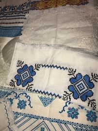 UKRAINIAN HAND-MADE NEEDLEWORK LINENS TOWELS, NAPKINS, RUNNERS, PILLOW CASES, CLOTHING AND MORE