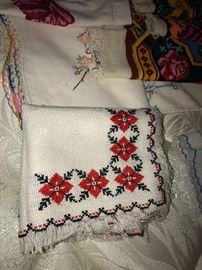 UKRAINIAN HAND-MADE NEEDLEWORK LINENS TOWELS, NAPKINS, RUNNERS, PILLOW CASES, CLOTHING AND MORE