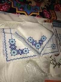 UKRAINIAN HAND-MADE NEEDLEWORK LINENS TOWELS, NAPKINS, RUNNERS, PILLOW CASES, CLOTHING AND MORE