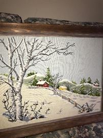 HANDMADE NEEDLEWORK FRAMED ART