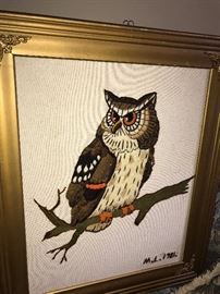 HANDMADE NEEDLEWORK FRAMED ART