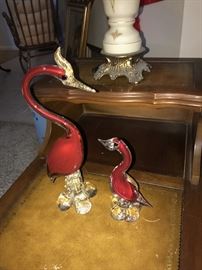 ITALIAN MURANO GLASS BIRD FIGURINES