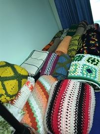 TONS OF HAND-KNITTED BLANKETS