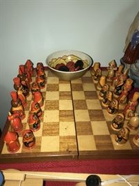 NESTING DOLL HAND-PAINTED CHESS SET