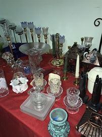 TONS VINTAGE COLLECTIBLE PARTYLITE BRAND NEW FROM BOXES HURICANES, CANDLE HOLDERS, LAMPS, VASES, JARS, CRYSTAL AND MORE