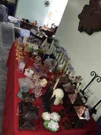 TONS OF BRAND NEW PARTYLITE CANDLE HOLDERS, VASES, JARS
