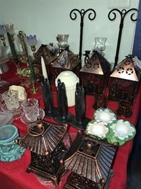 TONS VINTAGE COLLECTIBLE PARTYLITE BRAND NEW FROM BOXES HURICANES, CANDLE HOLDERS, LAMPS, VASES, JARS, CRYSTAL, LANTERNS AND MORE