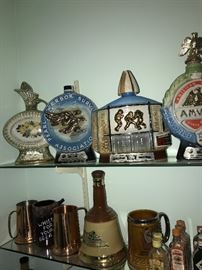 TONS OF COLLECTIBLE JIM BEAM AND LIQUOR BOTTLES