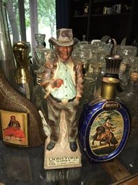 TONS OF COLLECTIBLE JIM BEAM AND LIQUOR BOTTLES