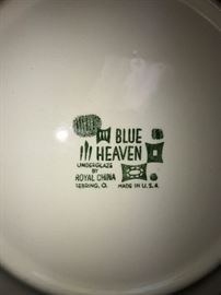 VINTAGE BLUE HEAVEN CHINA SET