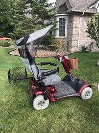 SHOPRIDER MOTORIZED FOUR WHEEL PERSONAL TRAVEL SCOOTER - DOUBLE SEATER- MSRP $5,200