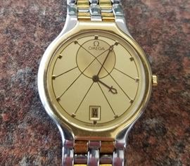 18k gold & stainless steel Omega watch