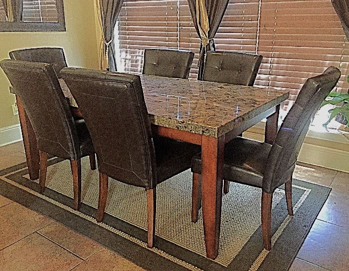 dining table and 6 chairs