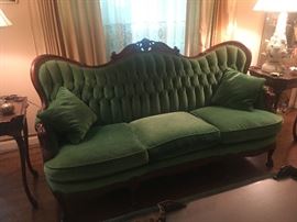 Solid wood victorian sofa 