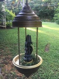 mid century spinning mill rain lamp 