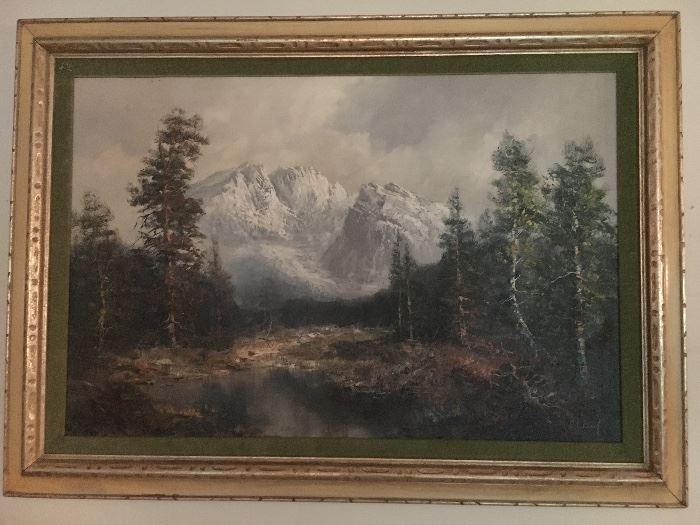 Original signed vintage oil painting 