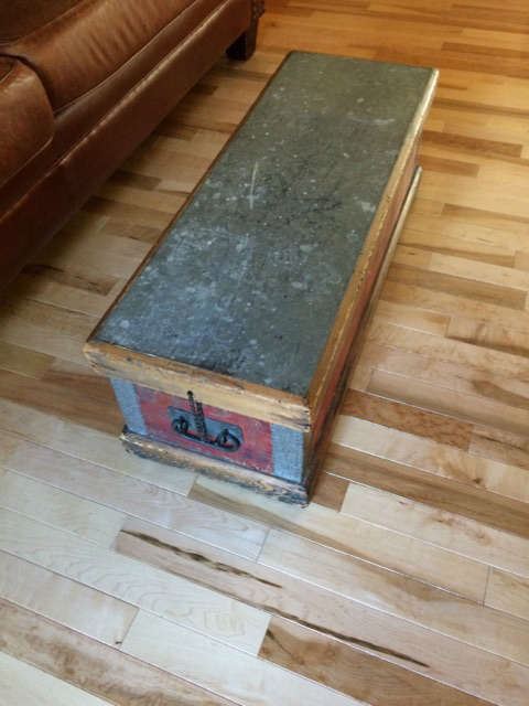 Vintage Toolchest/coffee table/foot rest.....