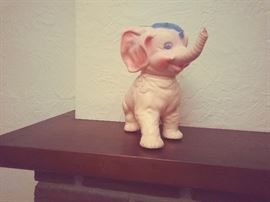 VINTAGE TOY RUBBER ELEPHANT - BY SUN RUBBER COMPANY